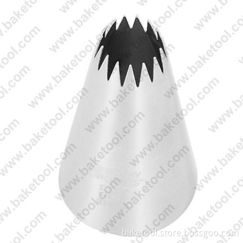 Stainless steel large cake icing open star nozzle #5FT